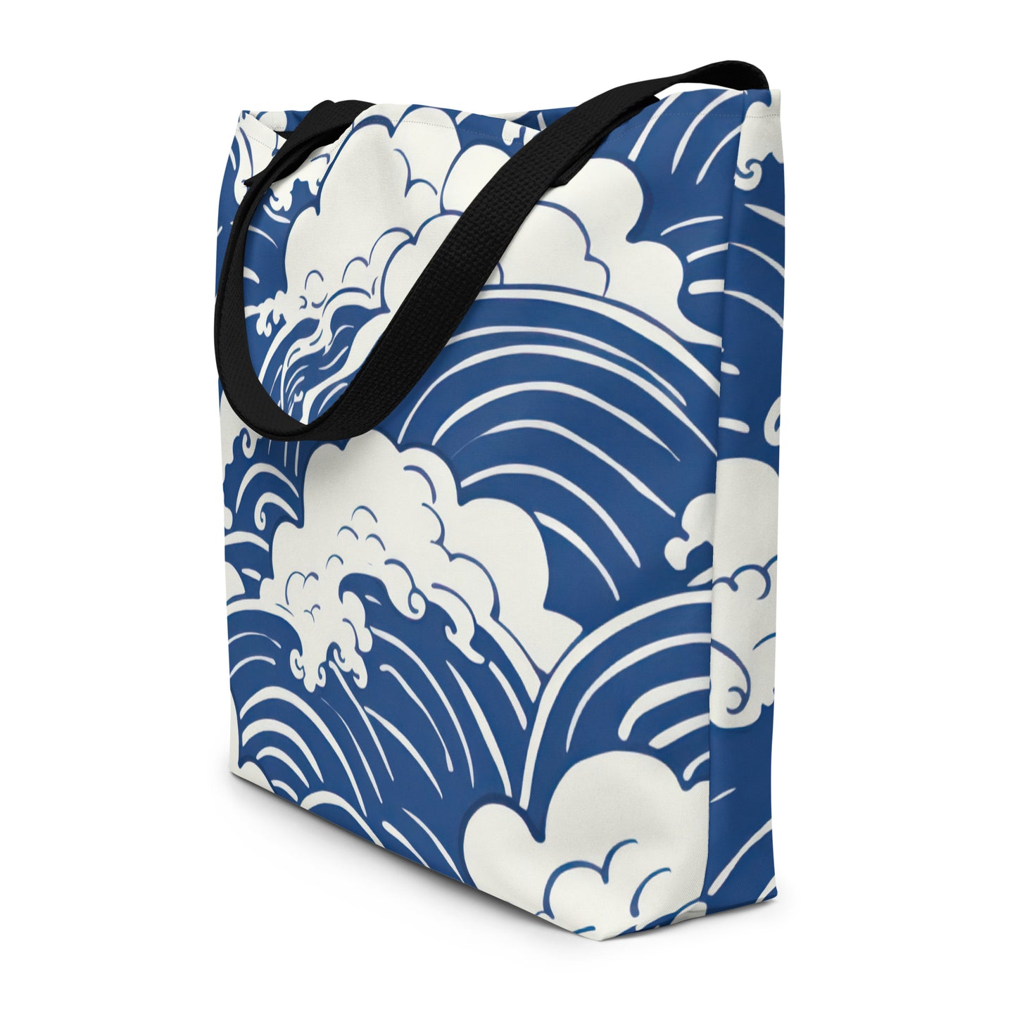 Waves Large Tote Bag W/ Inside Pocket