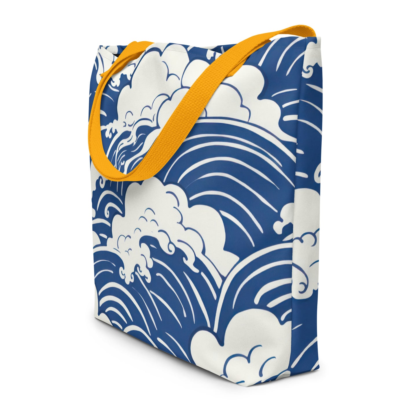 Waves Large Tote Bag W/ Inside Pocket