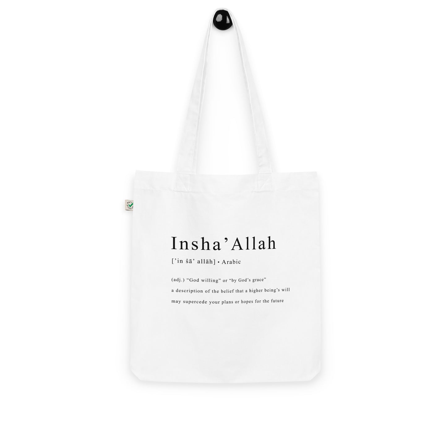 Insha'Allah Organic Tote Bag